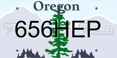 656HEP Oregon License Plate
