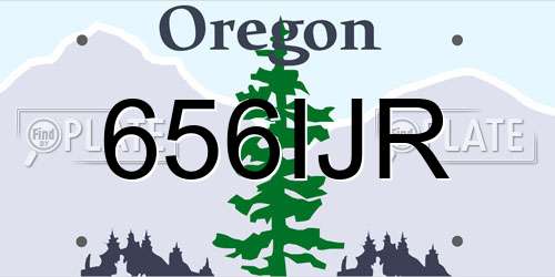 656IJR Oregon License Plate