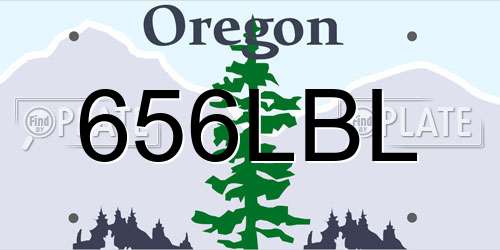 656LBL Oregon License Plate