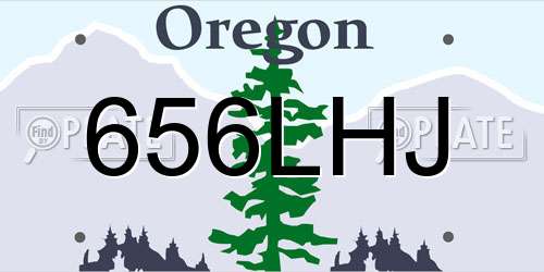 656LHJ Oregon License Plate