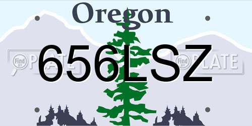 656LSZ Oregon License Plate