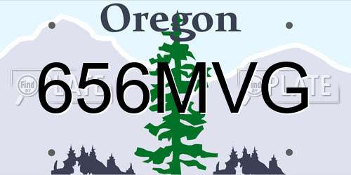 656MVG Oregon License Plate