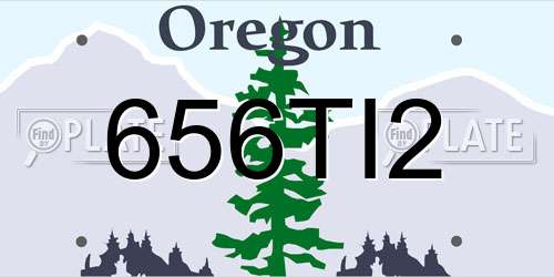 656TI2 Oregon License Plate