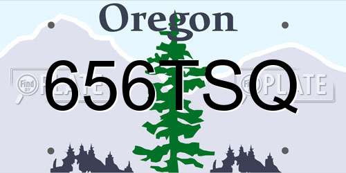 656TSQ Oregon License Plate
