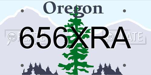 656XRA Oregon License Plate