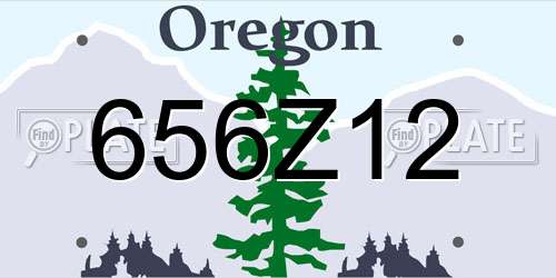 656Z12 Oregon License Plate