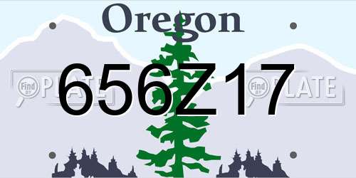 656Z17 Oregon License Plate