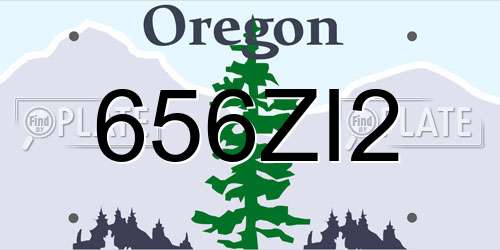 656ZI2 Oregon License Plate