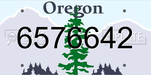 6576642 Oregon License Plate