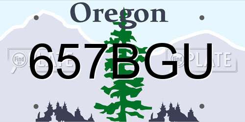 657BGU Oregon License Plate