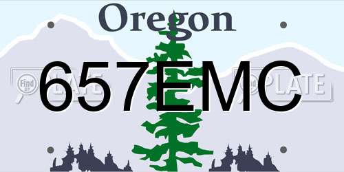 657EMC Oregon License Plate