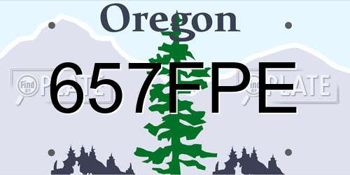 657FPE Oregon License Plate