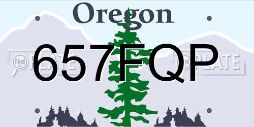 657FQP Oregon License Plate