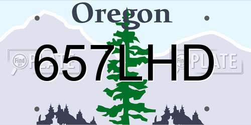 657LHD Oregon License Plate