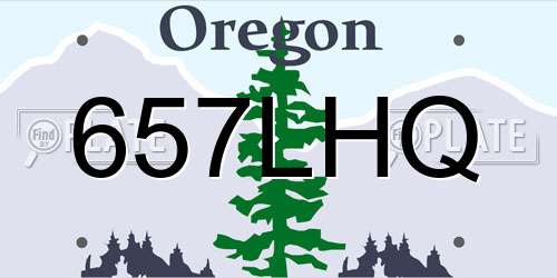 657LHQ Oregon License Plate