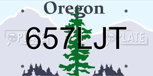 657LJT Oregon License Plate