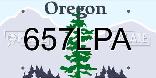 657LPA Oregon License Plate
