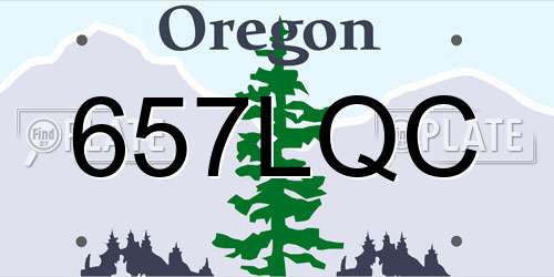 657LQC Oregon License Plate