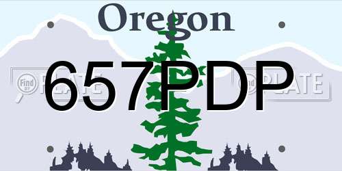 657PDP Oregon License Plate
