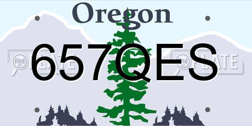 657QES Oregon License Plate