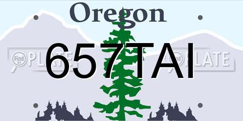657TAI Oregon License Plate