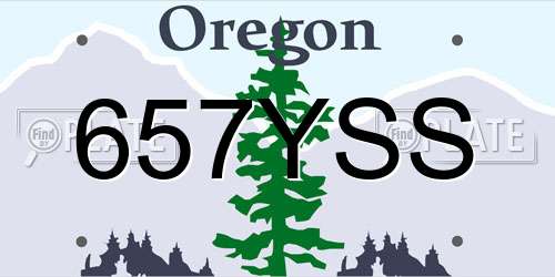 657YSS Oregon License Plate