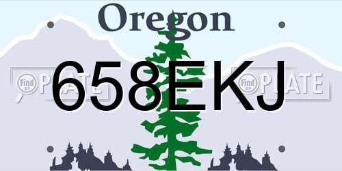658EKJ Oregon License Plate