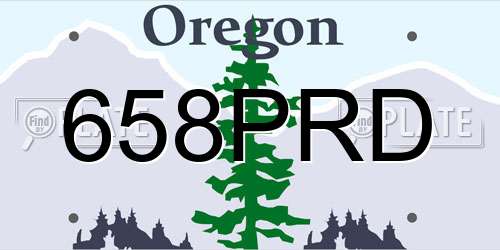658PRD Oregon License Plate