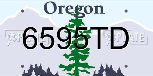 6595TD Oregon License Plate
