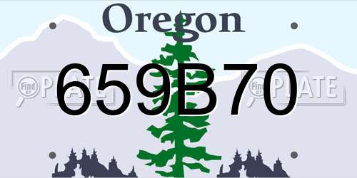 659B70 Oregon License Plate