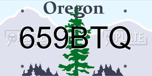 659BTQ Oregon License Plate