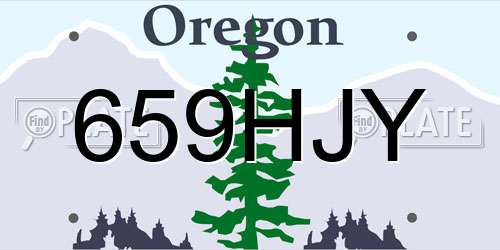 659HJY Oregon License Plate
