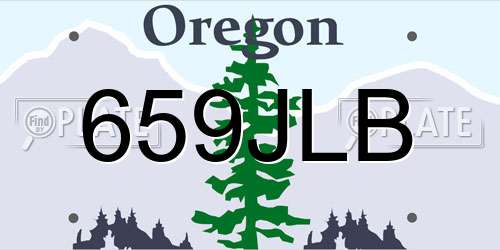 659JLB Oregon License Plate