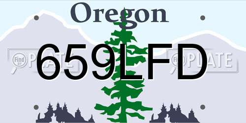 659LFD Oregon License Plate