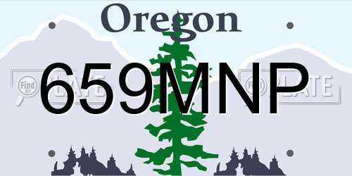 659MNP Oregon License Plate