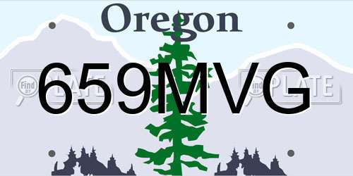 659MVG Oregon License Plate