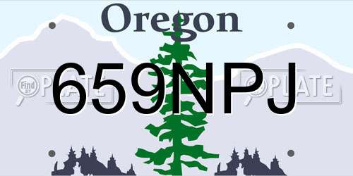 659NPJ Oregon License Plate