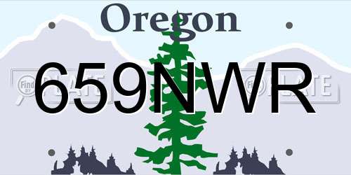 659NWR Oregon License Plate