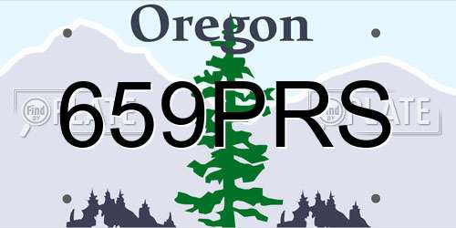 659PRS Oregon License Plate
