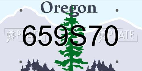 659S70 Oregon License Plate