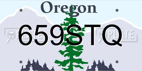 659STQ Oregon License Plate