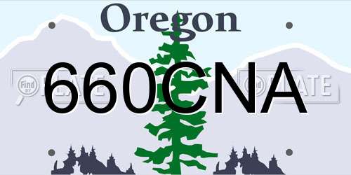 660CNA Oregon License Plate