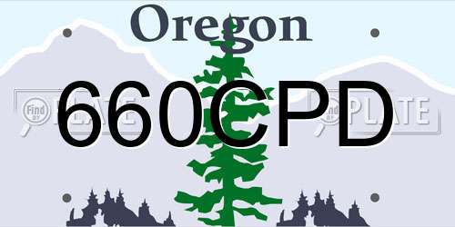 660CPD Oregon License Plate