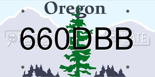 660DBB Oregon License Plate