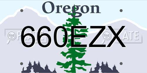 660EZX Oregon License Plate
