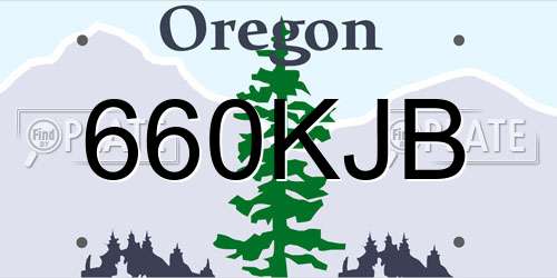 660KJB Oregon License Plate