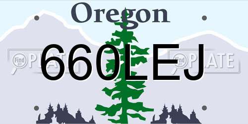 660LEJ Oregon License Plate