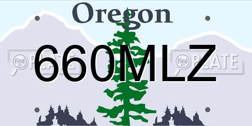 660MLZ Oregon License Plate