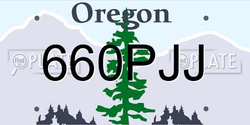 660PJJ Oregon License Plate
