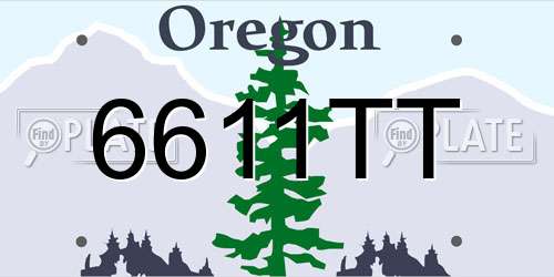 6611TT Oregon License Plate